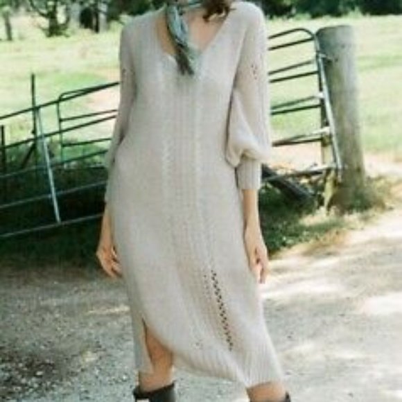 Spell & the Gypsy Knit Midi Dress in Stone S/M NWT - Picture 3 of 8